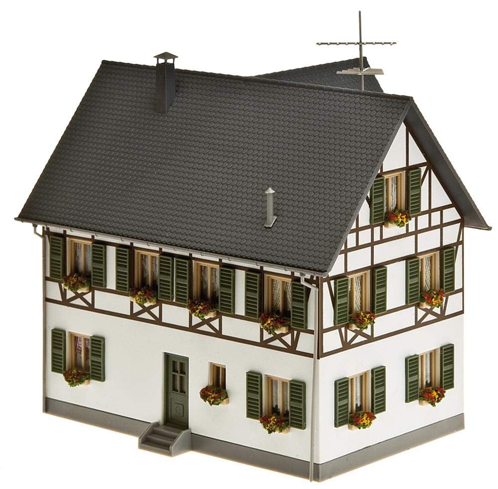 faller-130259-fachwerk-zweifamilienhaus-h0-bausatz-grau-wei image 5