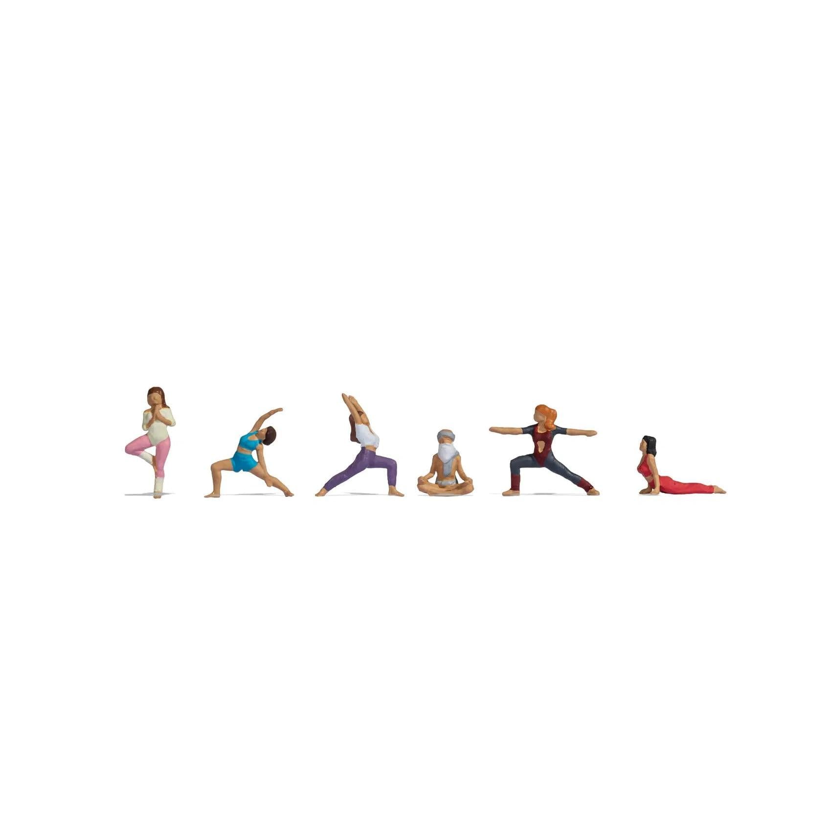noch-h0-figuren-set-beim-yoga-6-figuren-1-87-kunststoff image 2