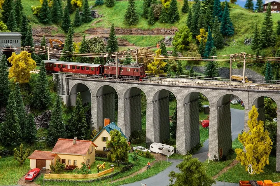 faller-viadukt-set-2-gleisig-gerade-spur-n-386-mm image 1