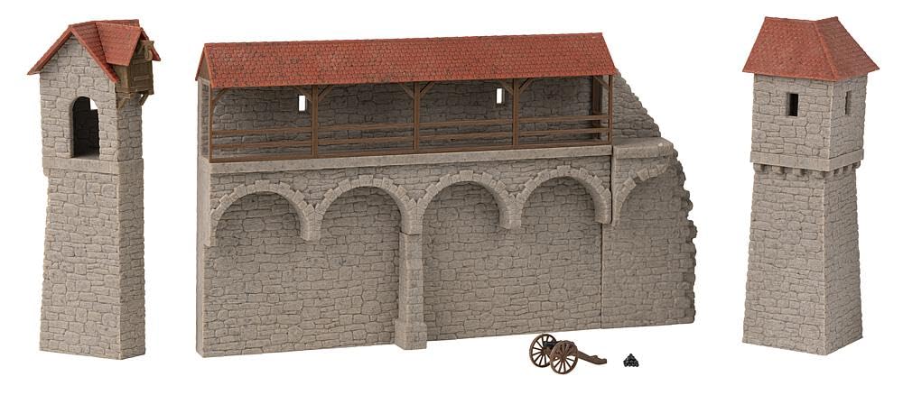 faller-130693-altstadtmauer-set-mit-wehrt-rmen-und-kanone image 3