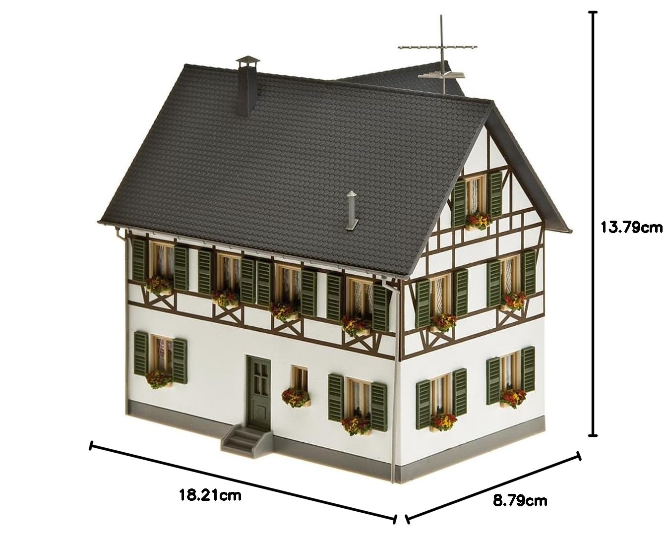 faller-130259-fachwerk-zweifamilienhaus-h0-bausatz-grau-wei image 6