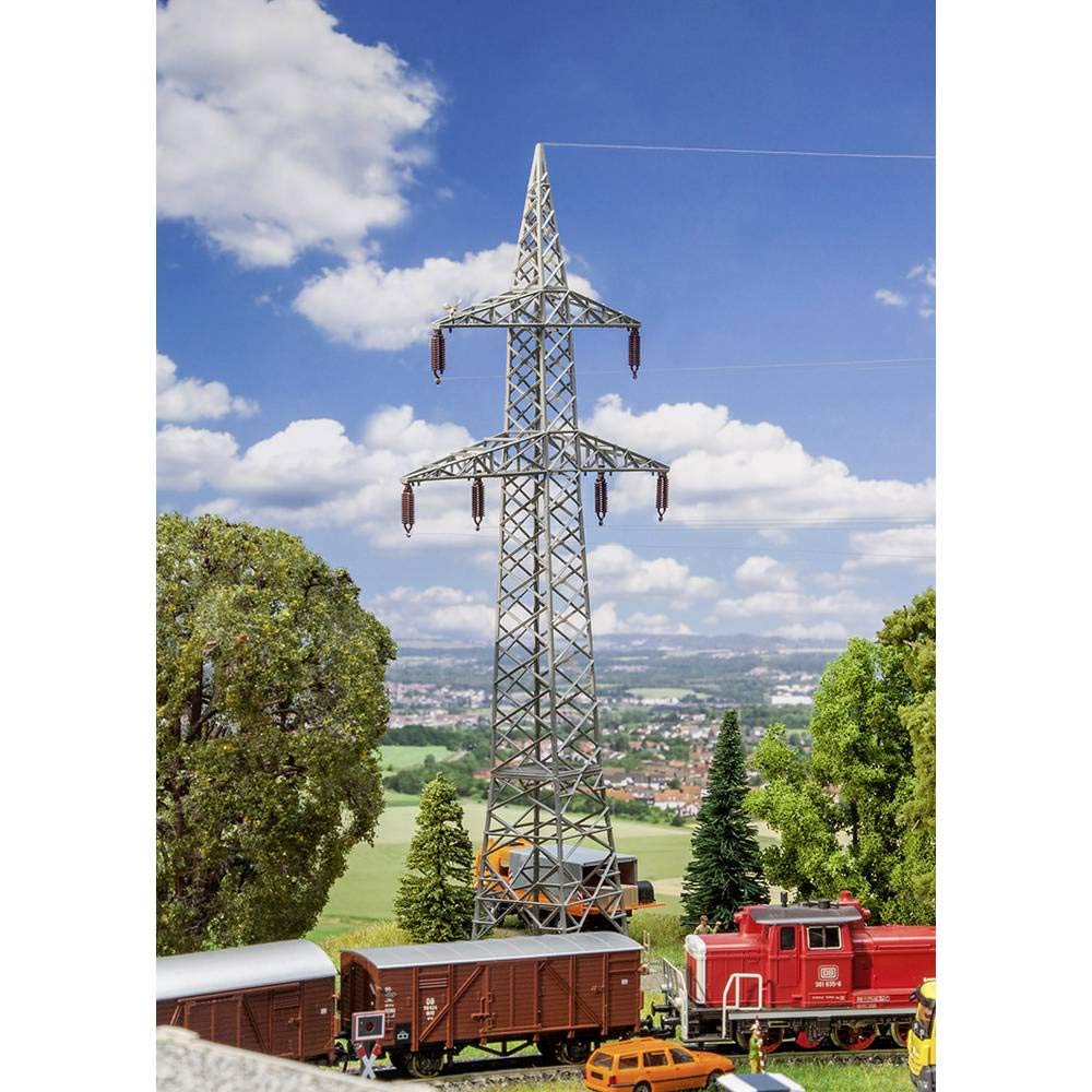 faller-2-freileitungsmasten-110-kv-h0-1-87-bausatz image 1