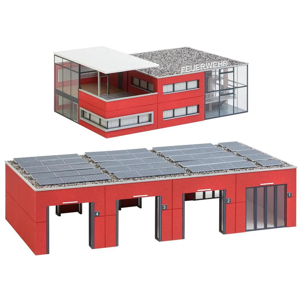 faller-moderne-feuerwache-h0-bausatz-303-teile image 1