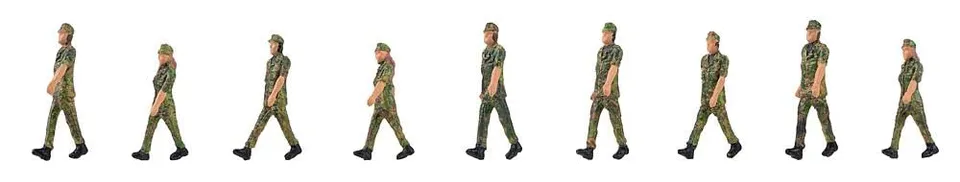 faller-soldaten-im-gleichschritt-figuren-set image 1