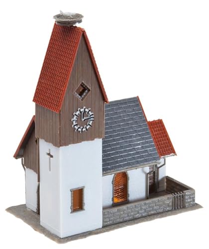 faller-130236-dorfkirche-mit-storchennest-h0-bausatz image 6