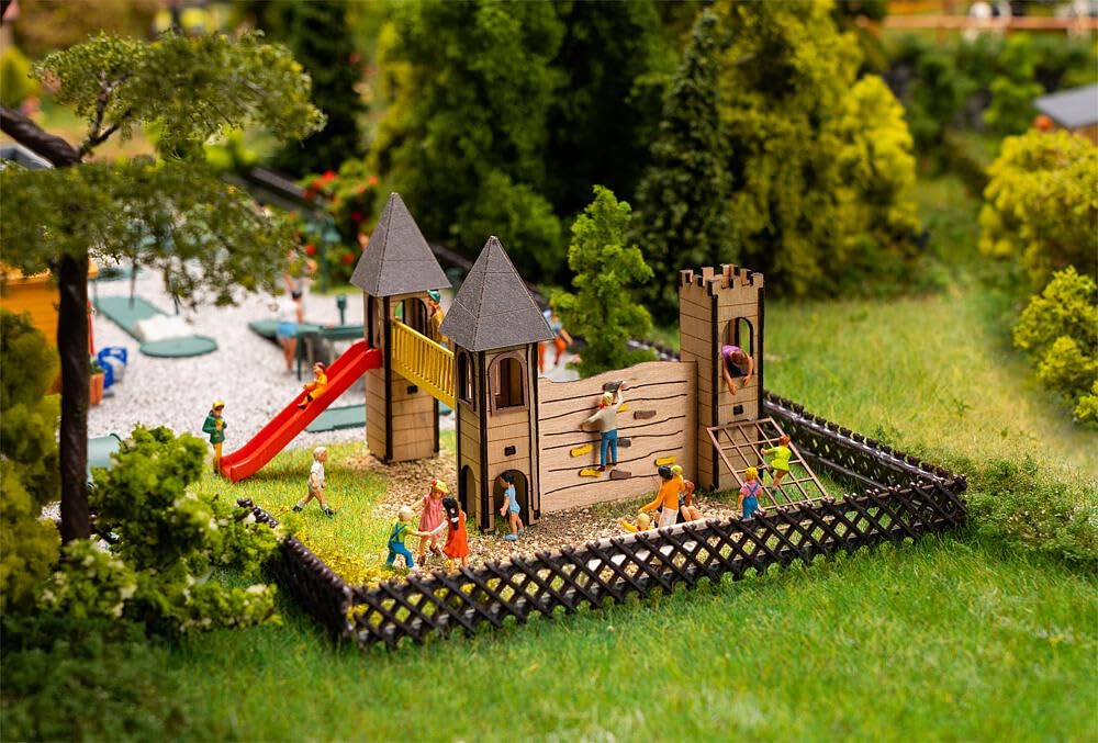 faller-spielplatz-h0-lasercut-mini-mit-spielt-rmen-und-rutsche image 2