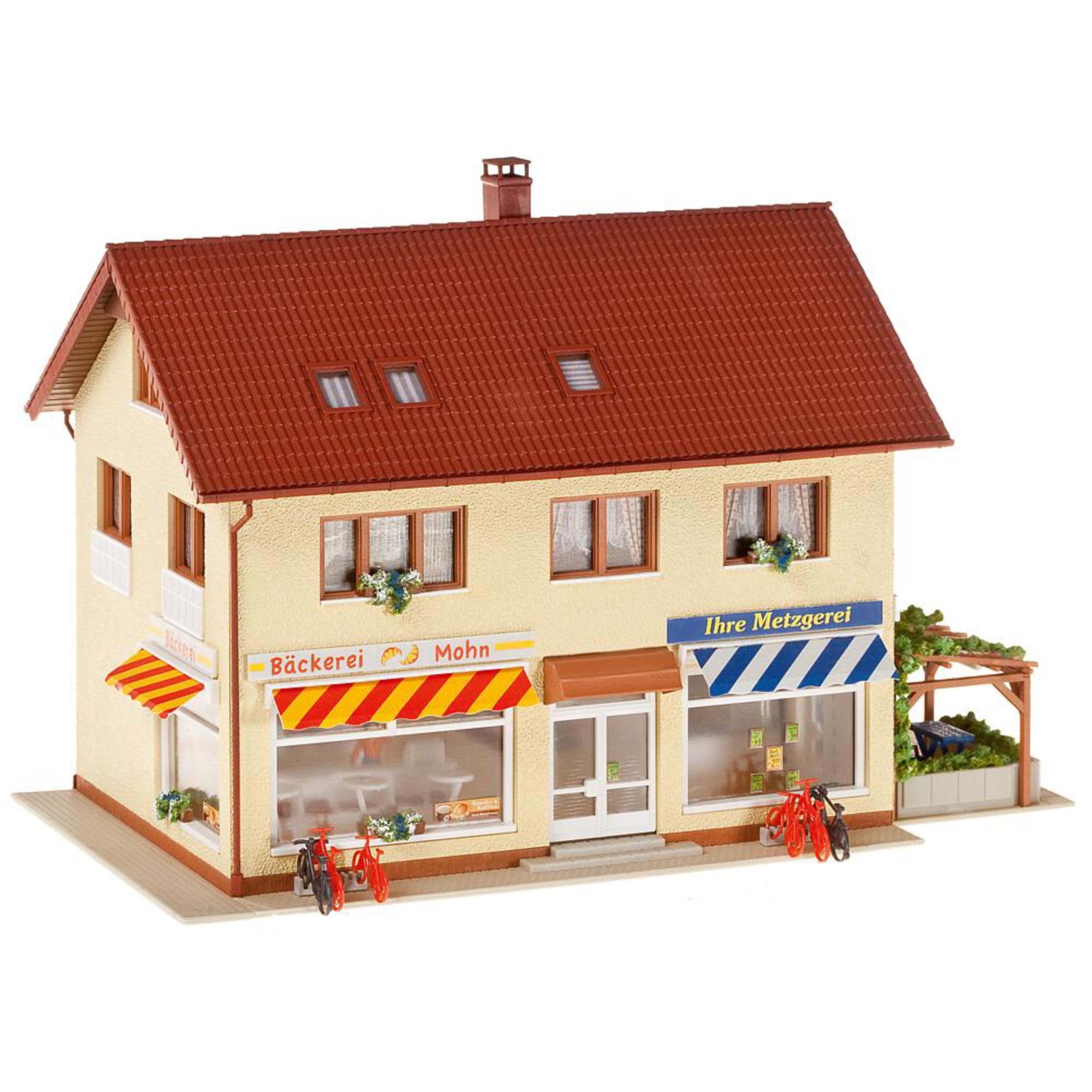 faller-metzgerei-b-ckerei-wohn-gesch-ftshaus-h0-bausatz image 1