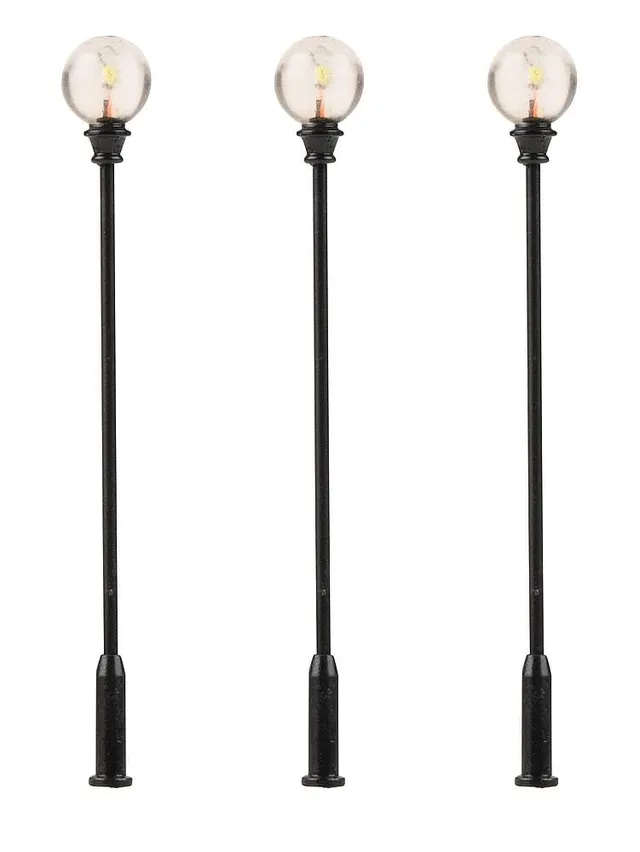 faller-led-parklaterne-kugel-aufsatzleuchte-warmwei-3-st-ck image 1