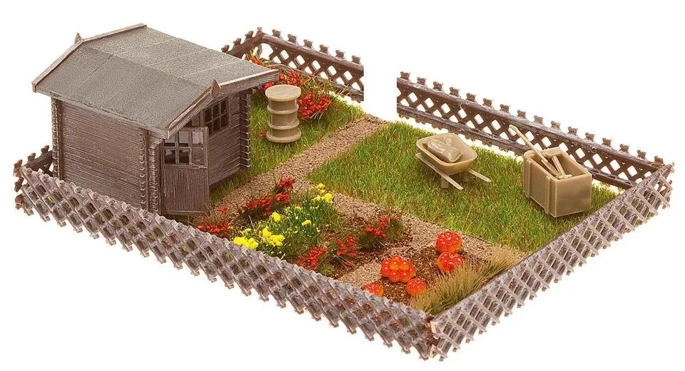 faller-180492-schrebergarten-mit-gartenh-uschen-bausatz-h0 image 1