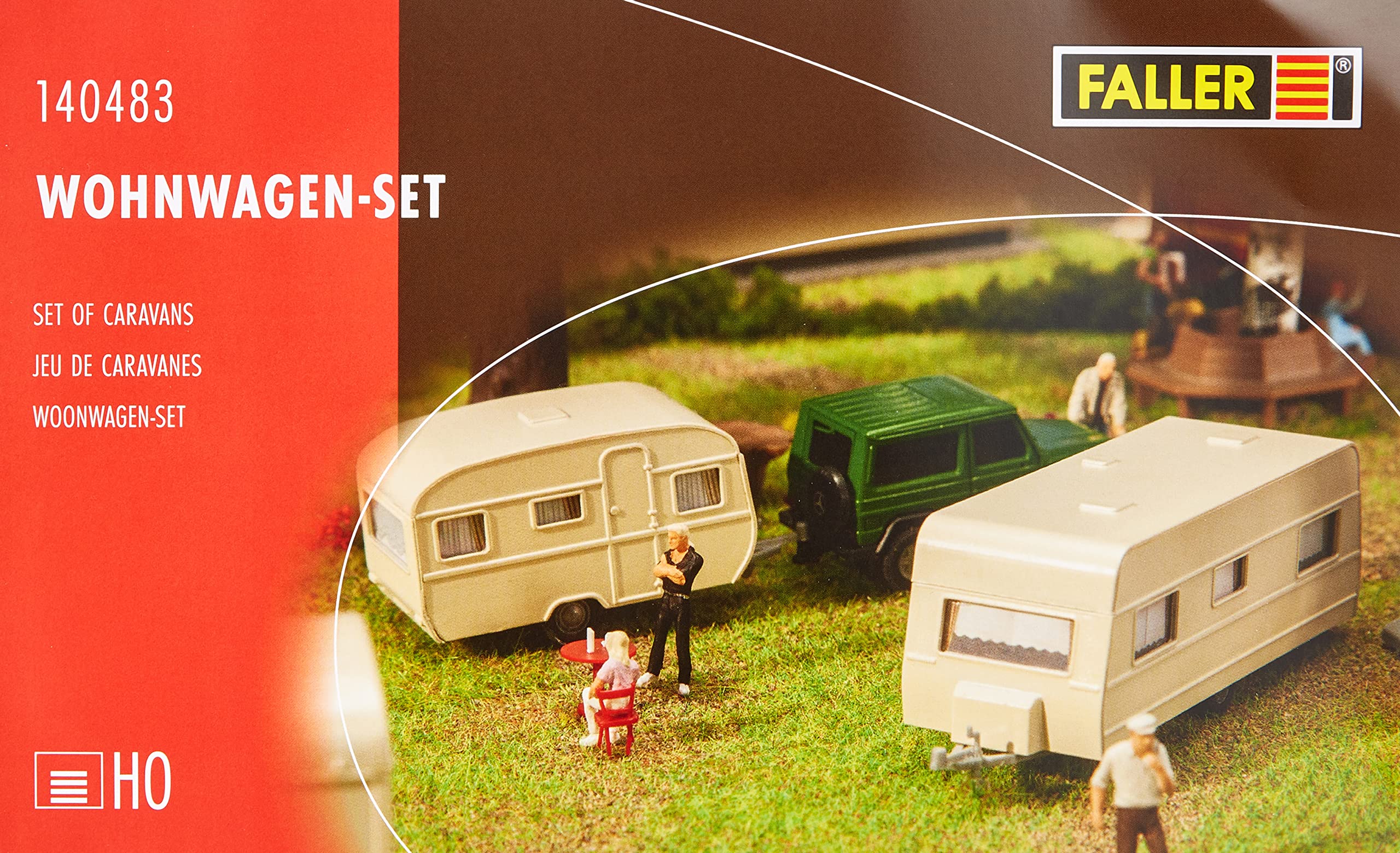 faller-fa-140483-wohnwagen-set-h0-2-caravans-70er-jahre image 2