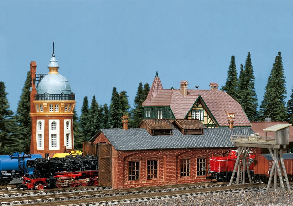 faller-222141-lokschuppen-1-st-ndig-spur-n-grau-braun image 1