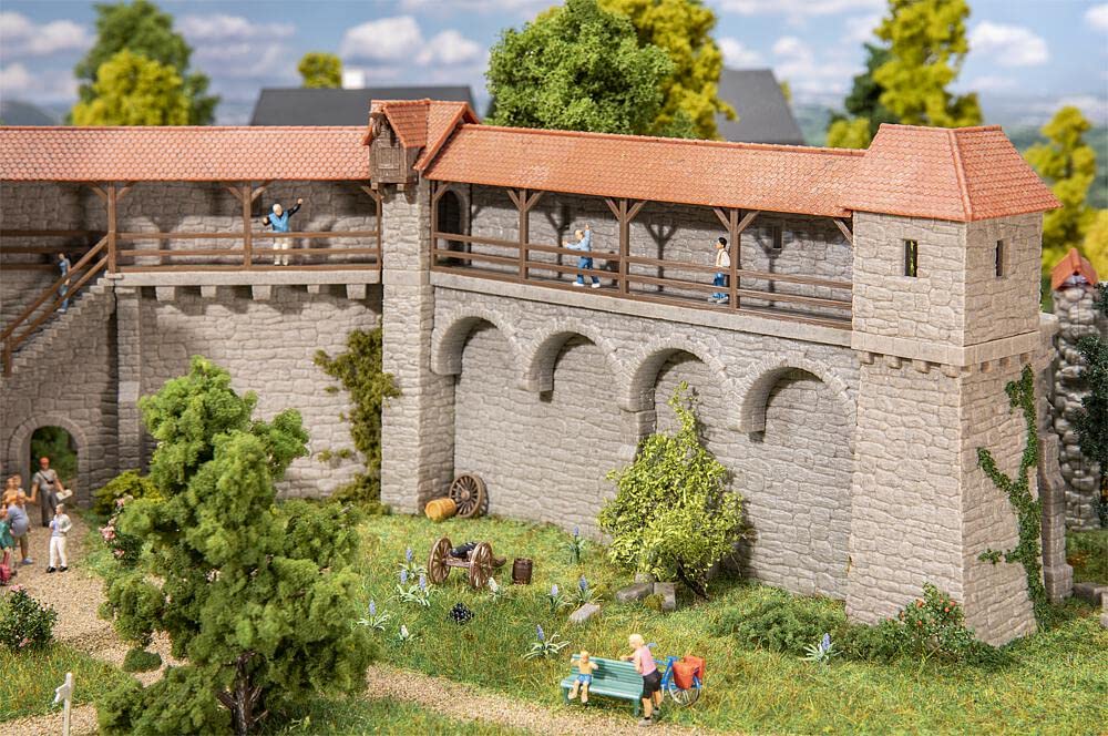faller-130693-altstadtmauer-set-mit-wehrt-rmen-und-kanone image 2