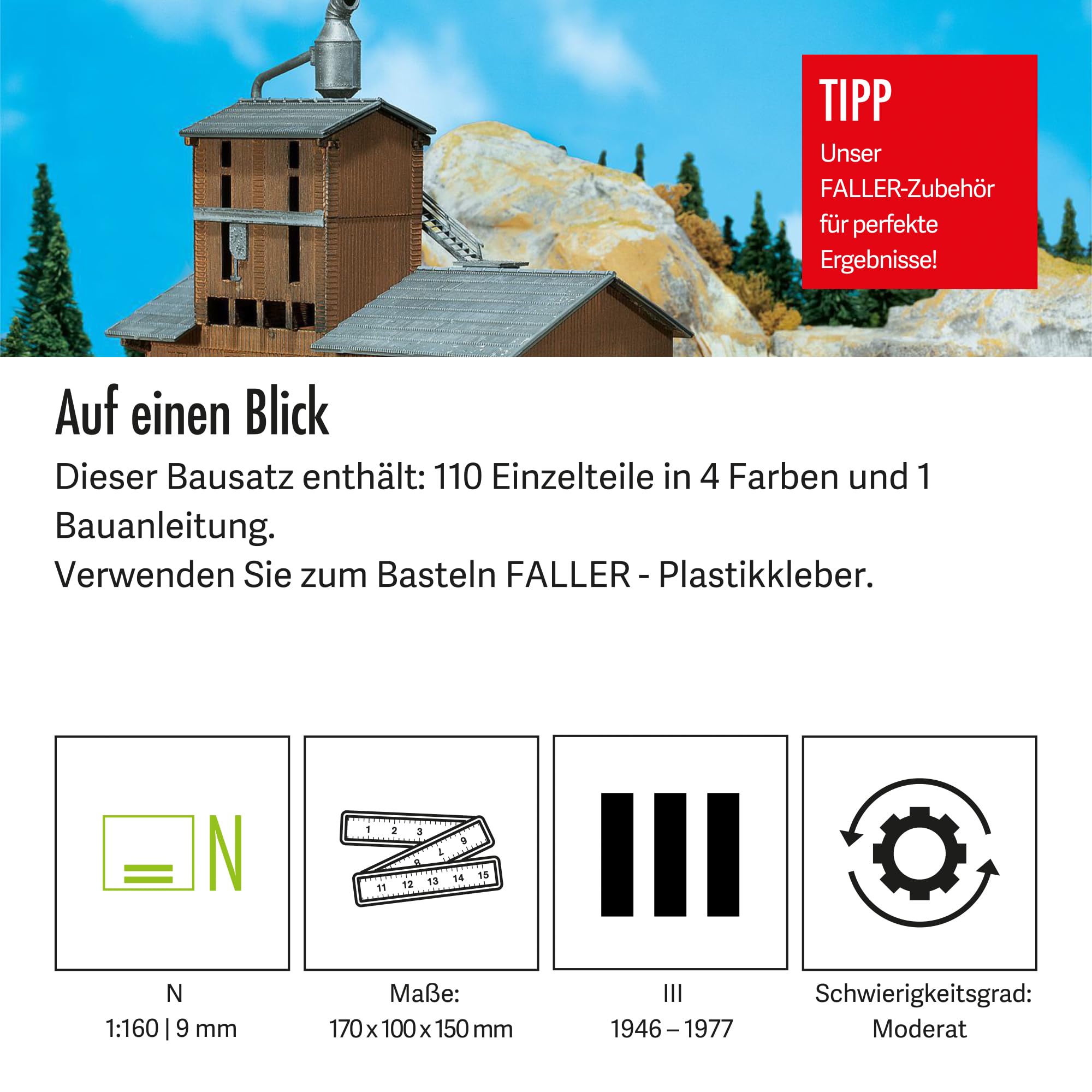 faller-222181-s-gewerk-mit-bretterlager-bausatz-h0 image 4
