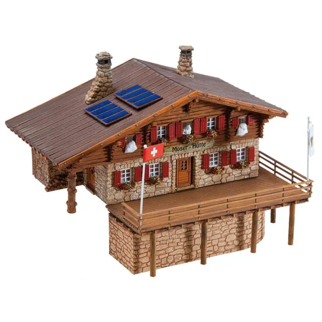 faller-hochgebirgsh-tte-moser-h-tte-h0-modellbausatz-182-x-130-x-120-mm image 1