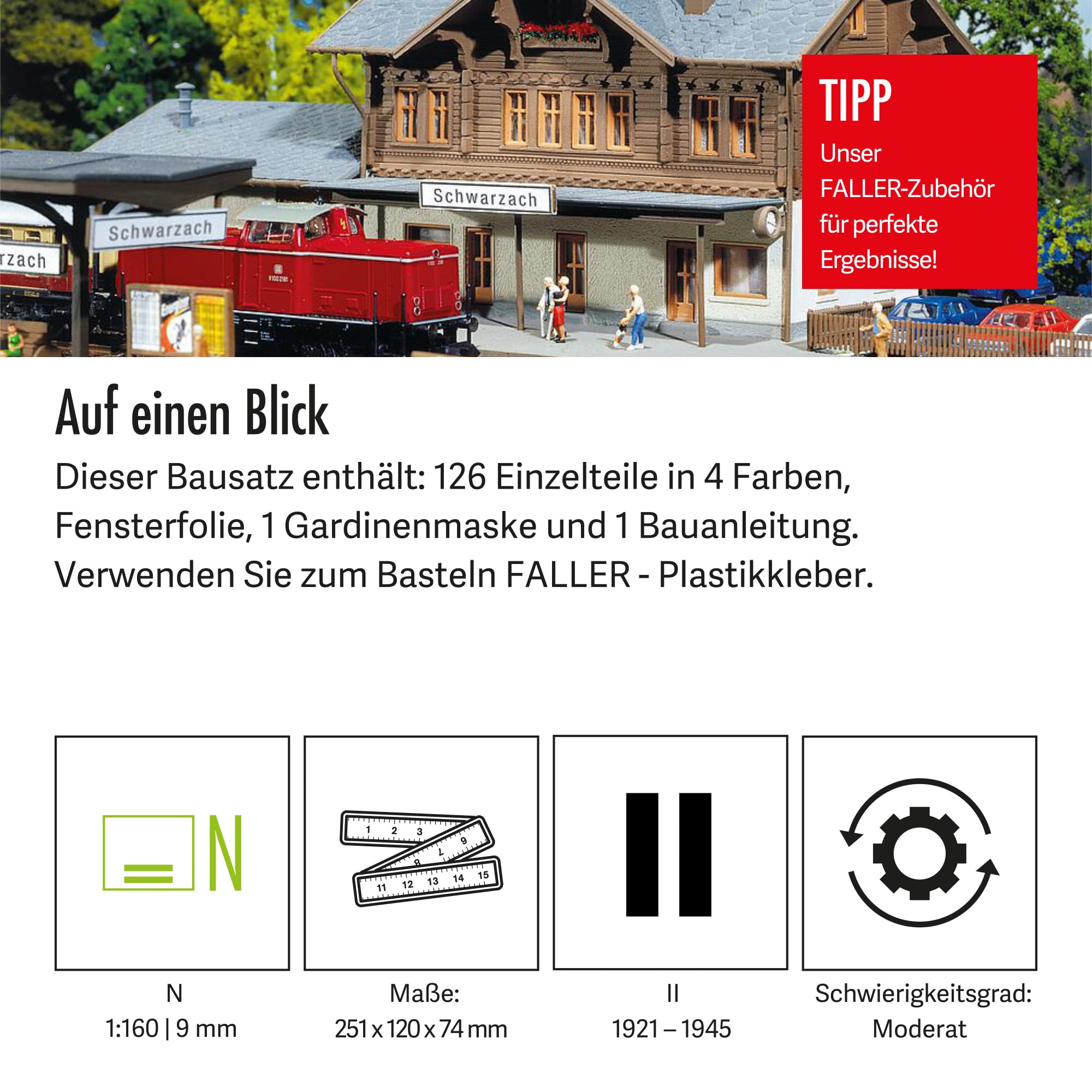 faller-bahnhof-schwarzach-n-bahnhof-bausatz-251-x-120-x-74-mm image 5