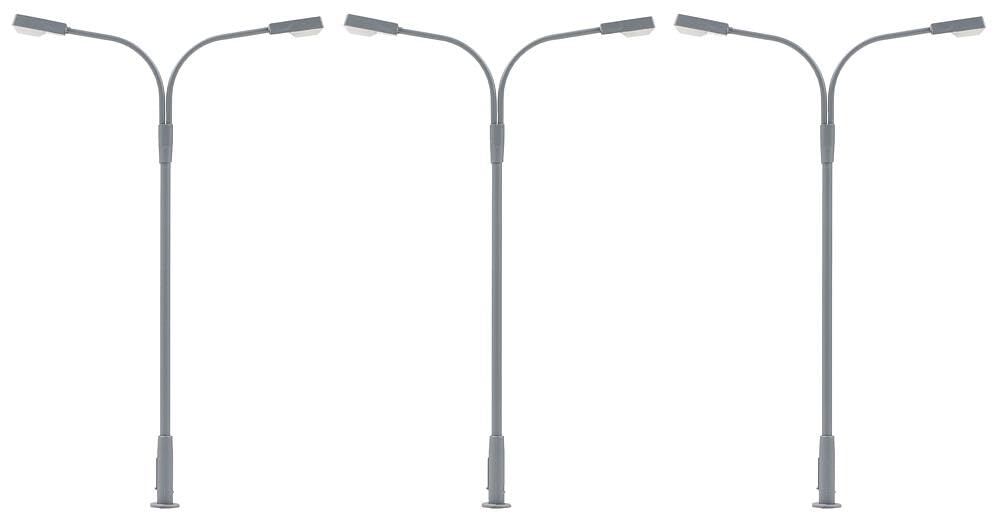 faller-180120-led-kofferleuchte-zweiarmig-kaltwei-3-st-ck-spur-h0 image 1