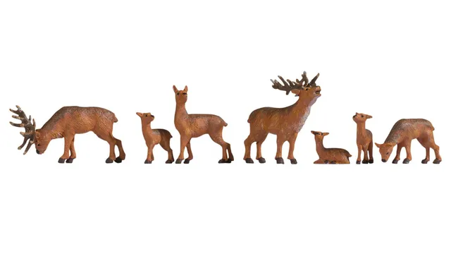 noch-h0-figuren-hirsche-und-rehe-tierfiguren-set image 1