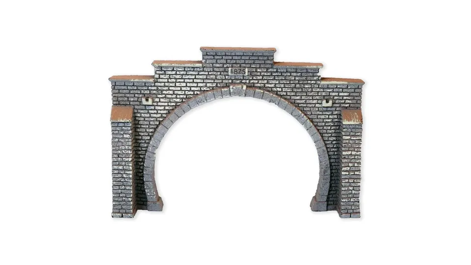 noch-tunnel-portal-2-gleisig-steinmauer-profi-plus-12-3-x-8-5-cm-spur-n image 1