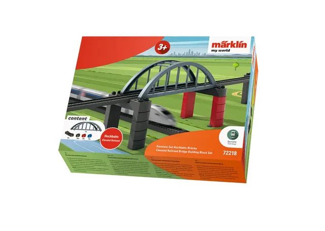m-rklin-my-world-72218-baustein-set-hochbahn-br-cke-37-teilig-spur-h0 image 1
