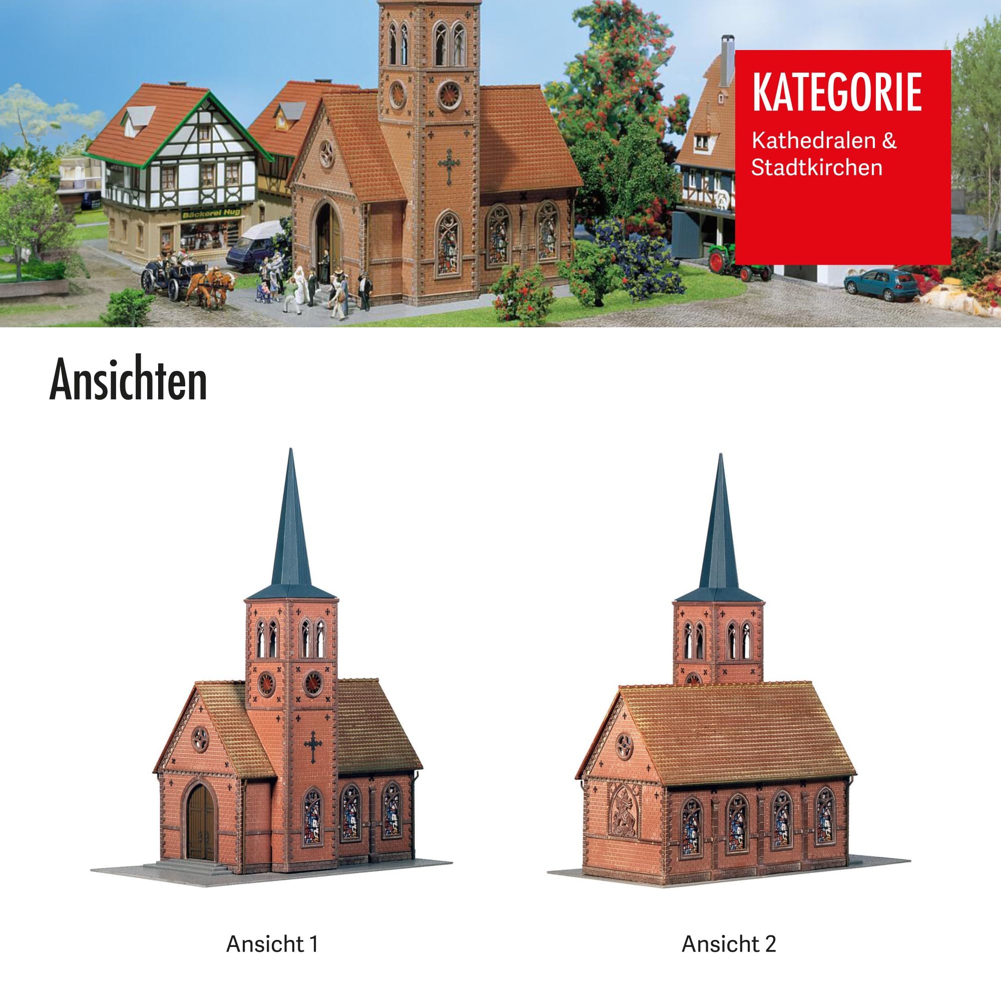 faller-kleinstadt-kirche-h0-modellbausatz-200-x-118-x-270-mm image 5