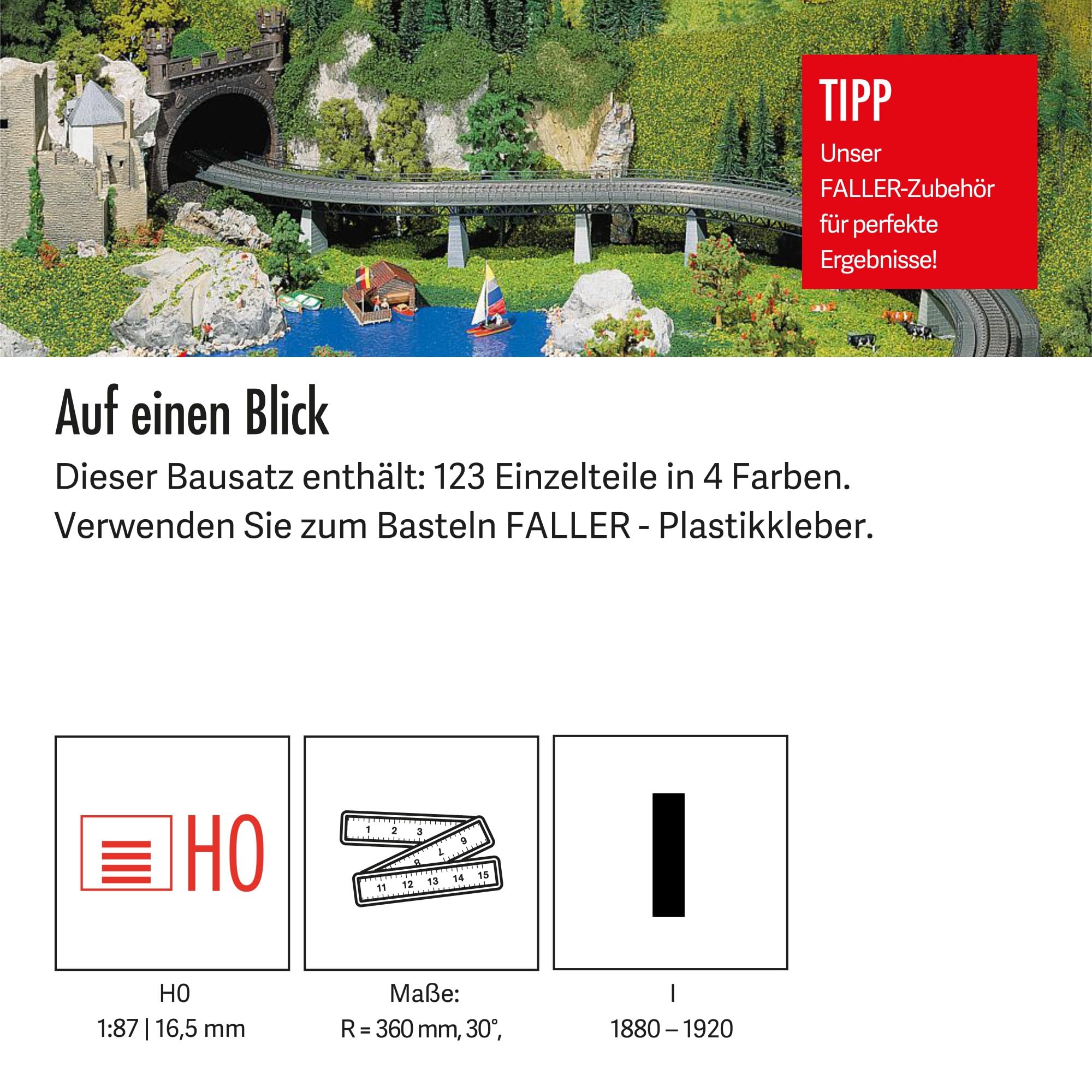faller-auf-und-abfahrt-komplett-bausatz-spur-h0-r-360-mm-30-123-teile image 4