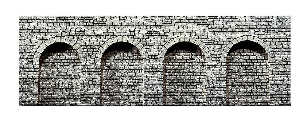 faller-272600-arkaden-naturstein-quader-grau-mit-rundbogen-spur-n image 1