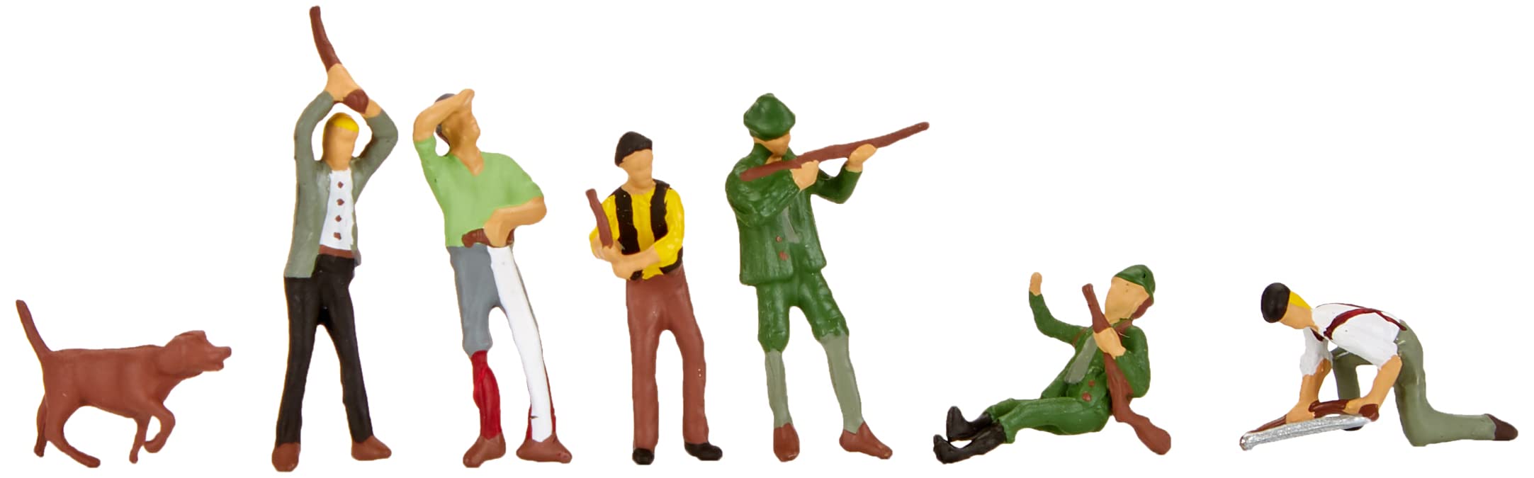 noch-15060-j-ger-holzf-ller-figuren-set-7-figuren-mit-hund-spur-h0 image 1