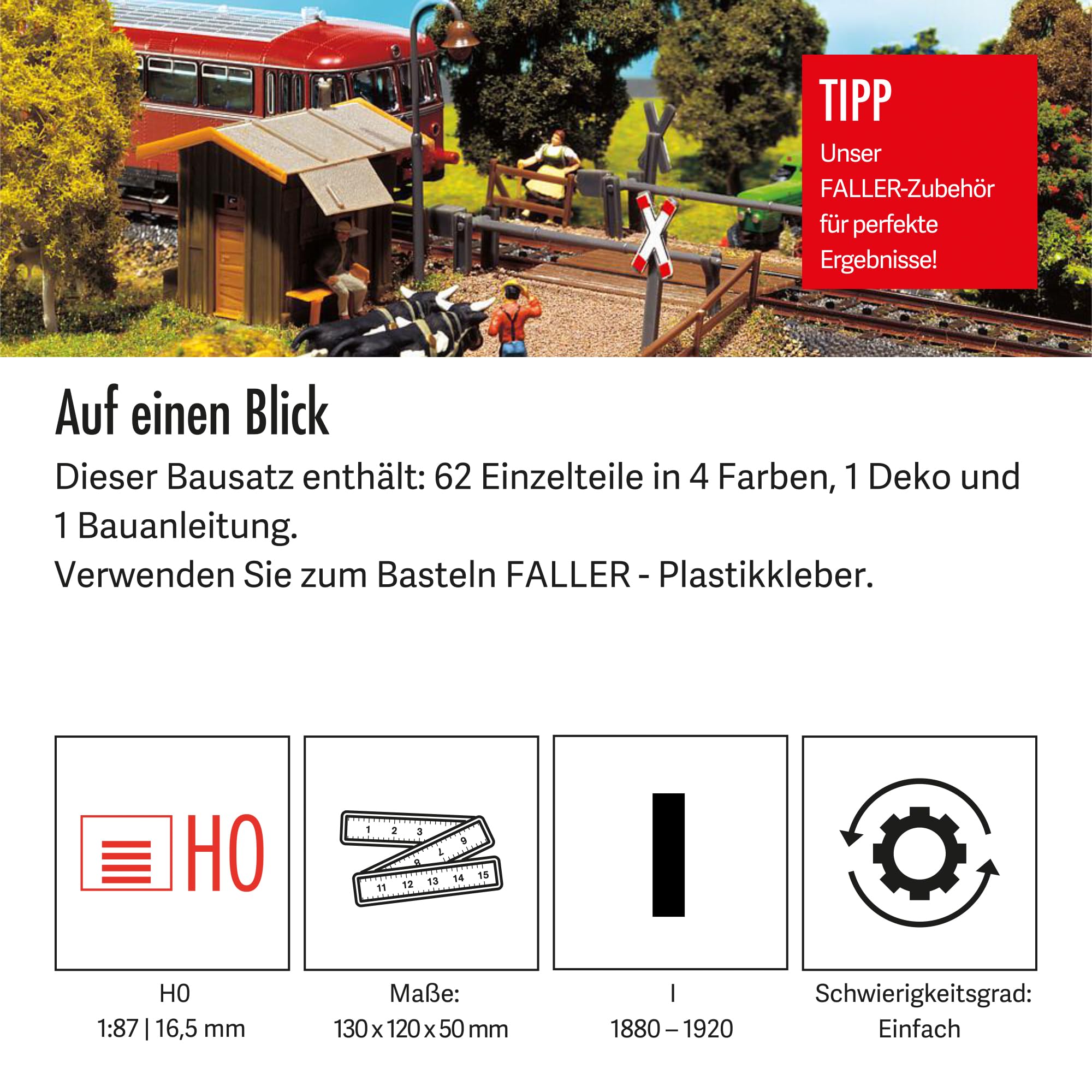 faller-feldweg-bergang-bausatz-62-teile-h0-130-x-120-x-50-mm image 4
