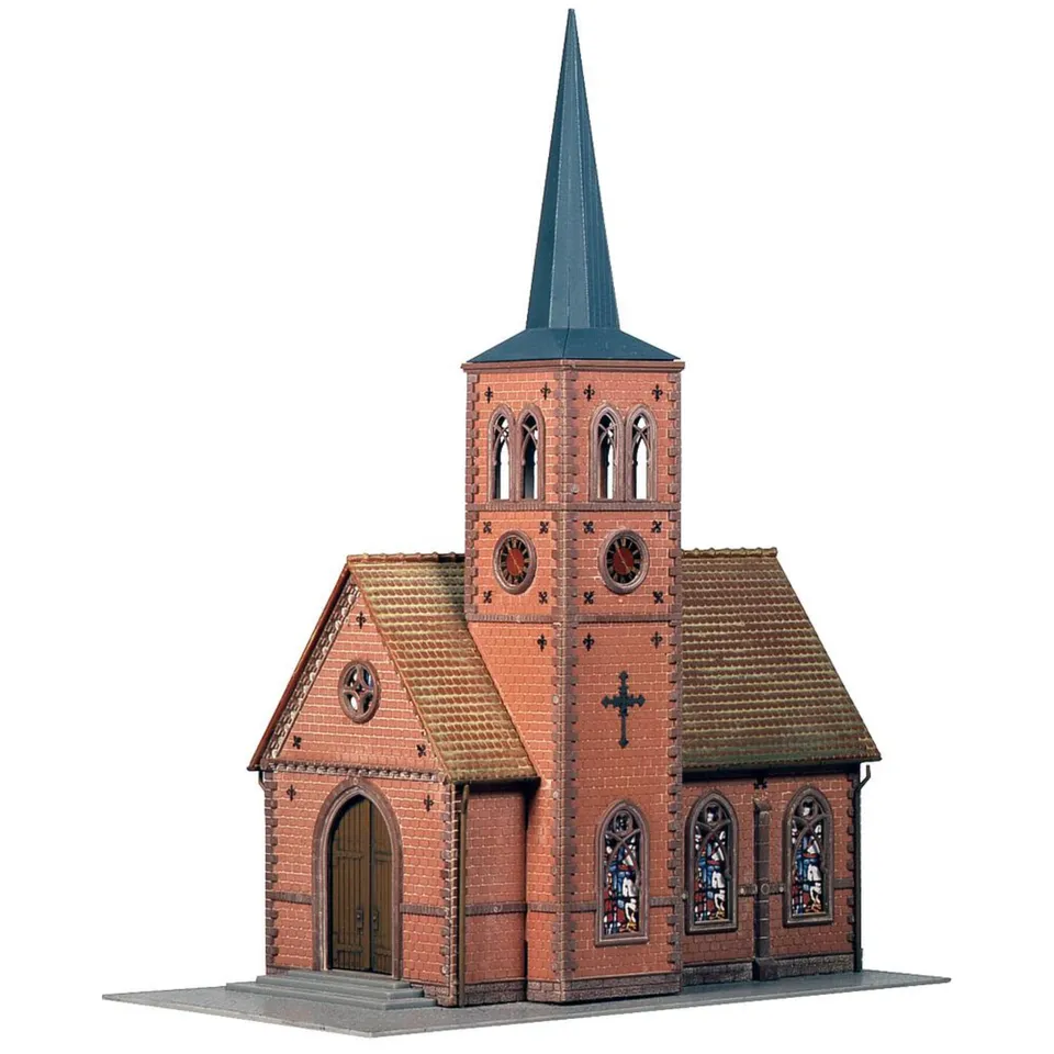 faller-kleinstadt-kirche-h0-modellbausatz-200-x-118-x-270-mm image 1