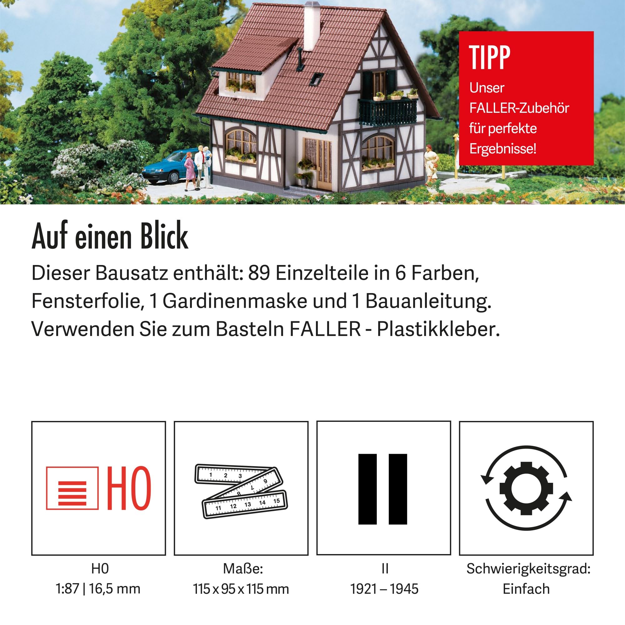 faller-h0-einfamilien-fachwerkhaus-modellbausatz-89-teile image 4
