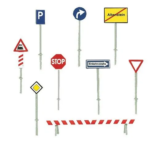 faller-272450-verkehrsschilder-set-wei-spur-n image 1