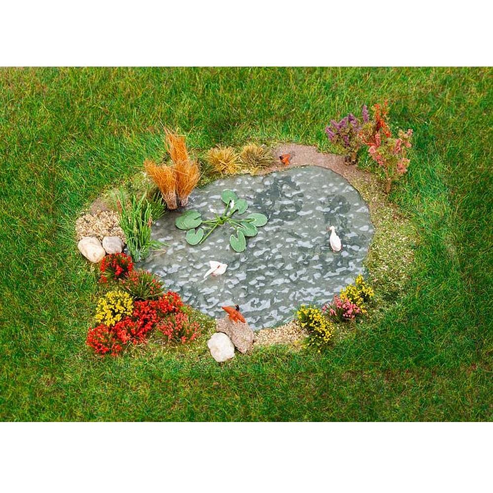 faller-ziergarten-mit-gartenteich-h0-modellbausatz image 1