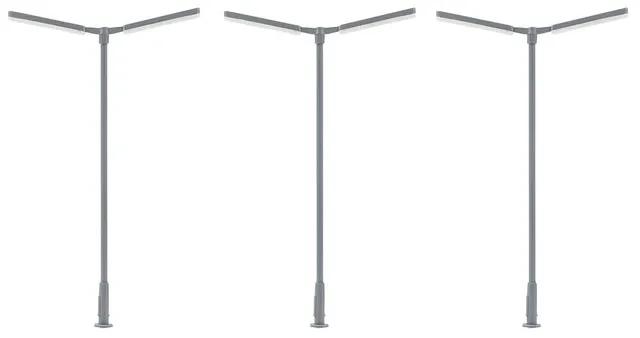 faller-180122-led-kreuzmastleuchte-zweiarmig-kaltwei-3-st-ck-spur-h0 image 1