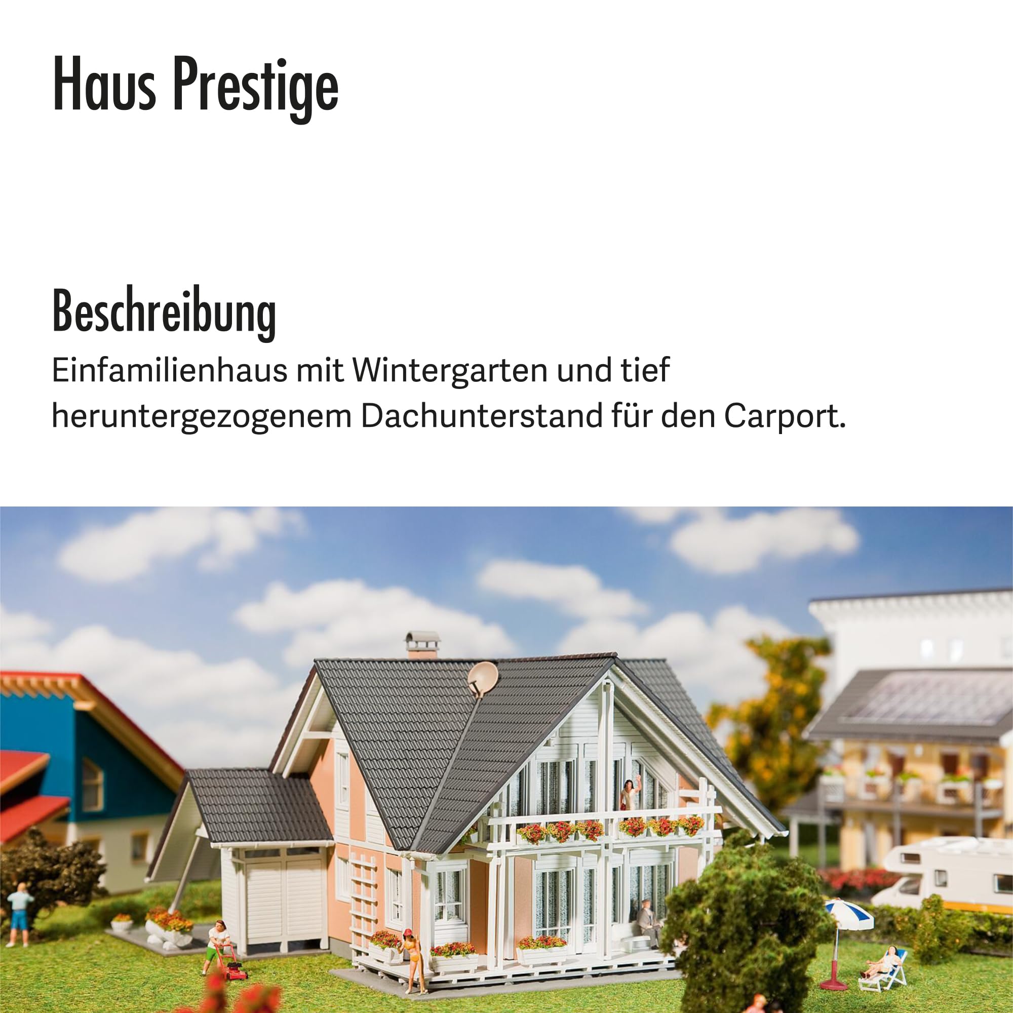 faller-haus-prestige-h0-einfamilienhaus-wintergarten-258-teile image 3