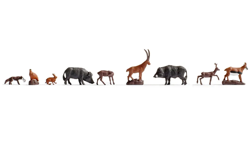 noch-15835-tt-figuren-waldtiere-9-teiliges-set-spur-tt image 1