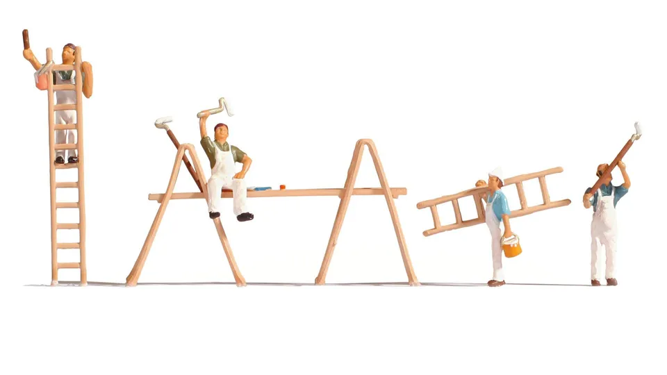 noch-maler-set-4-figuren-handbemalt-spur-h0 image 1