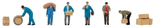 faller-speditionsarbeiter-figuren-set-mit-paketen image 1