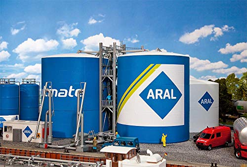 faller-130485-h0-tanklager-aral-mit-3-tankkesseln-und-b-ro-container image 5