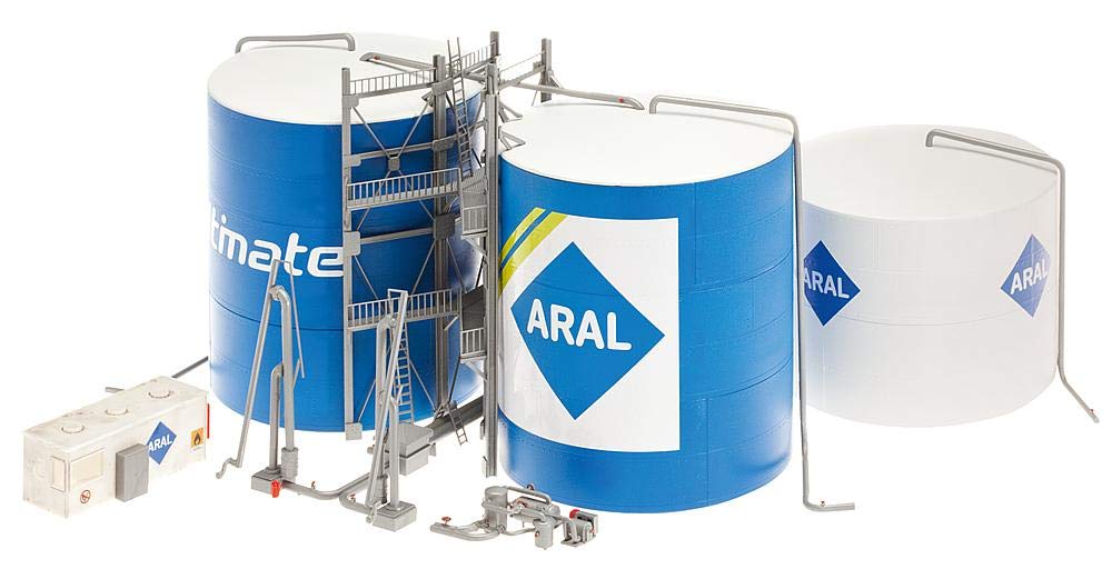 faller-130485-h0-tanklager-aral-mit-3-tankkesseln-und-b-ro-container image 3