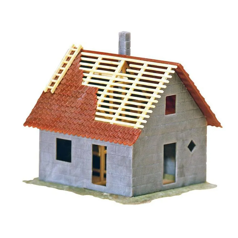 faller-130246-haus-im-bau-h0-80-x-75-x-65-mm image 1