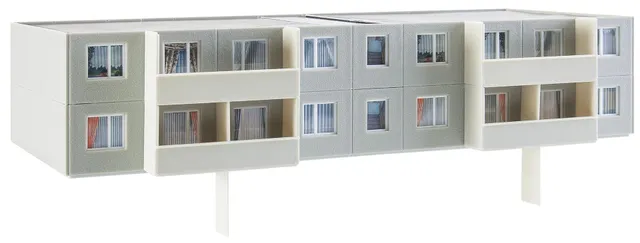 faller-130802-plattenbau-p2-erg-nzung-h0-2-stockwerke-bausatz-epoche-iii image 1