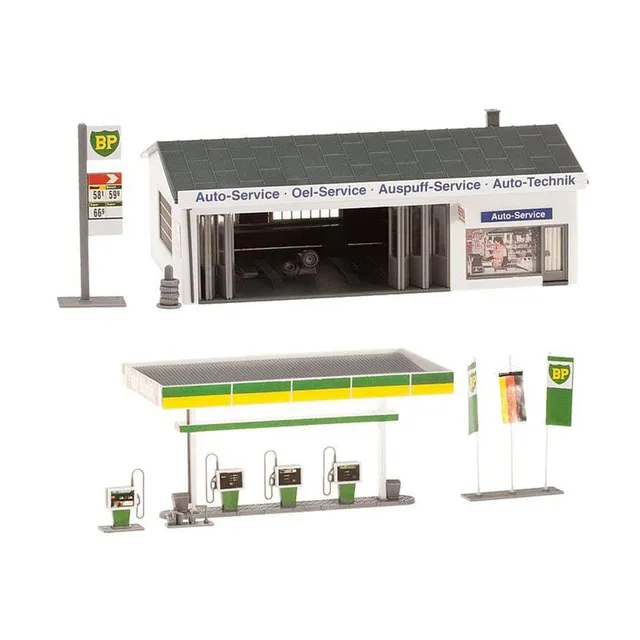 faller-130345-tankstelle-mit-servicegeb-ude-h0 image 1