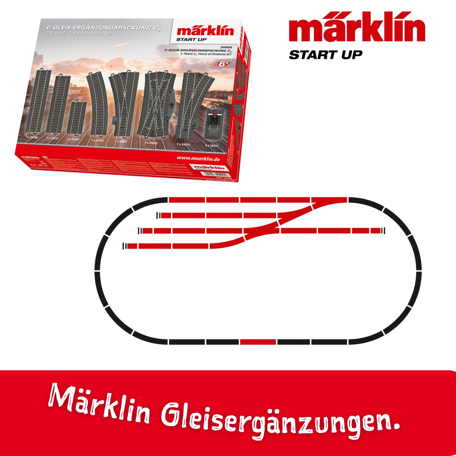 m-rklin-start-up-24905-c-gleis-erg-nzungspackung-c5-spur-h0 image 3