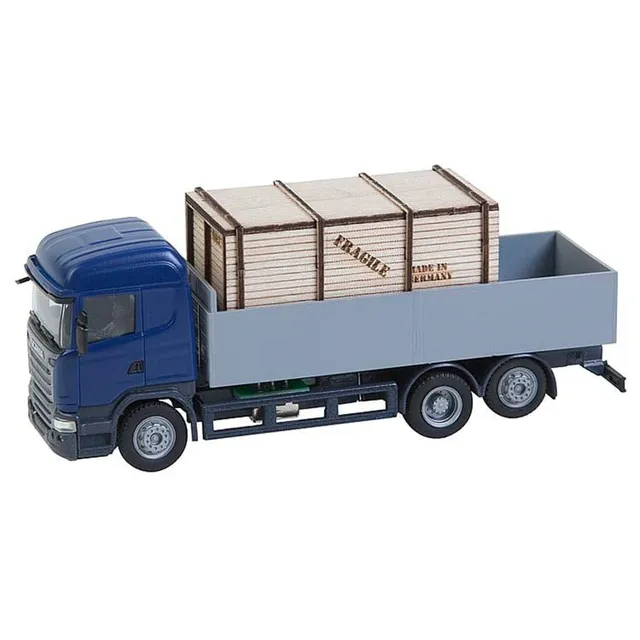 faller-herpa-scania-r-13-hl-pritsche-mit-holzkiste-car-system image 1