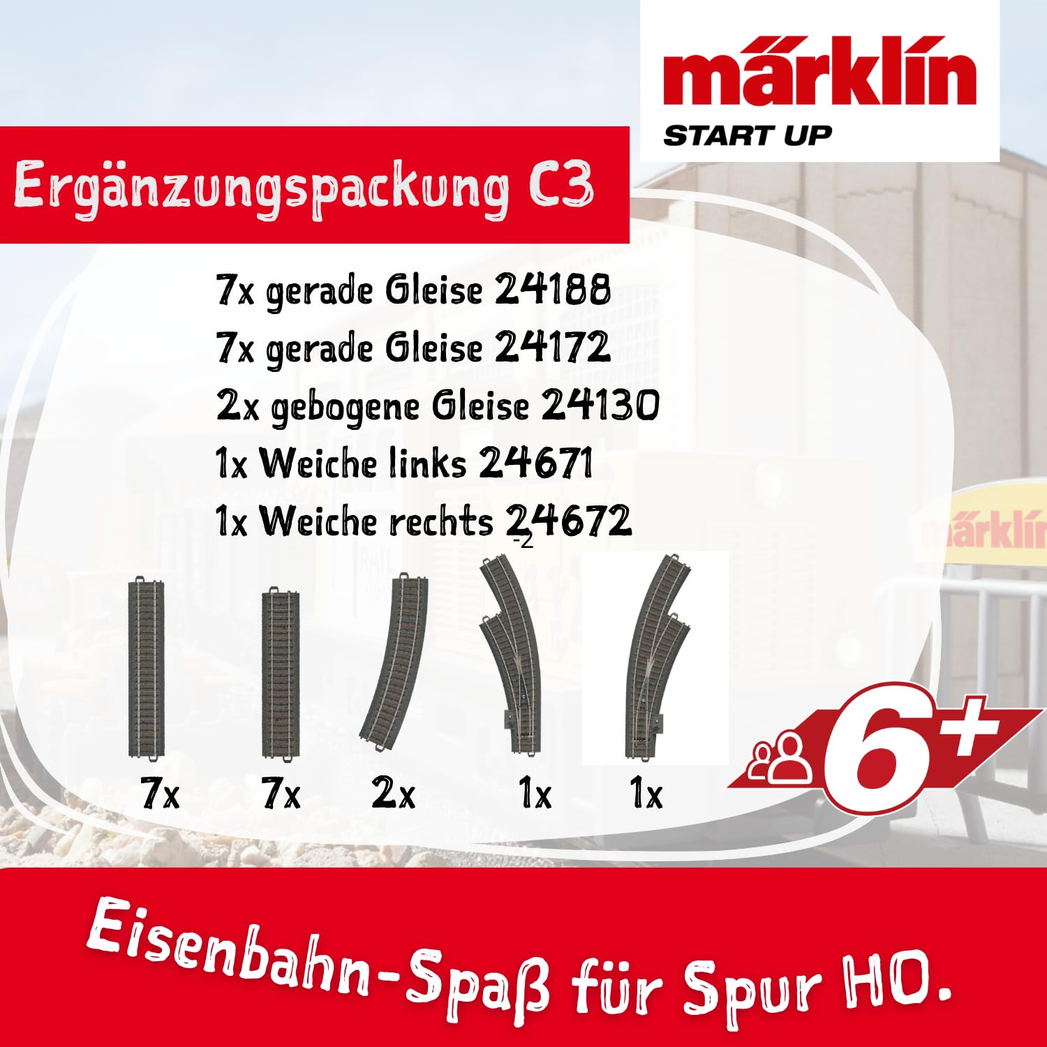 m-rklin-start-up-24903-c-gleis-erg-nzungspackung-c3-spur-h0 image 2