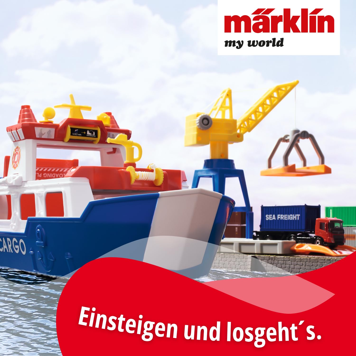 m-rklin-my-world-72223-frachtschiff-und-hafenkran-h0-spielset-ab-3-jahren image 2