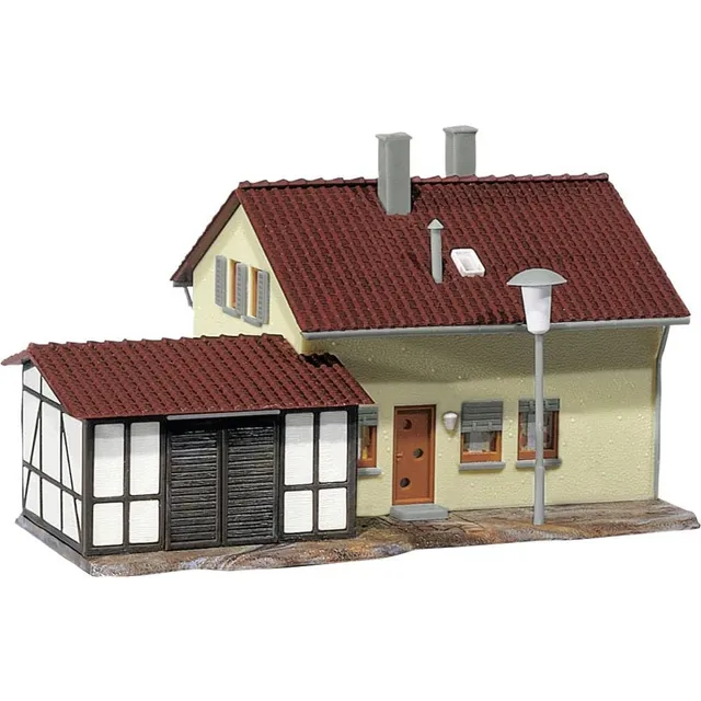 faller-siedlerhaus-mit-anbau-h0-1-87-epoche-iii-bausatz image 1