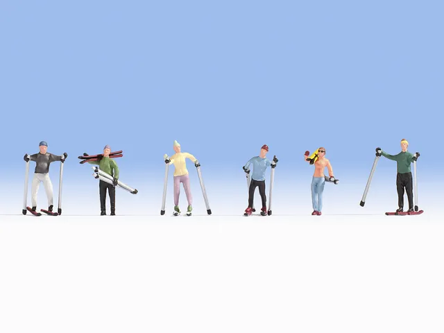 noch-skifahrer-figuren-set-h0-6-miniatur-figuren-wintersport image 1