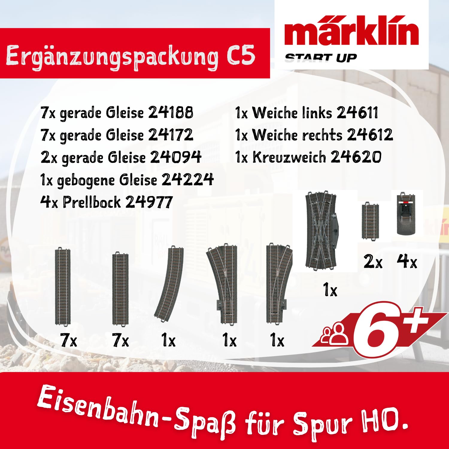 m-rklin-start-up-24905-c-gleis-erg-nzungspackung-c5-spur-h0 image 2