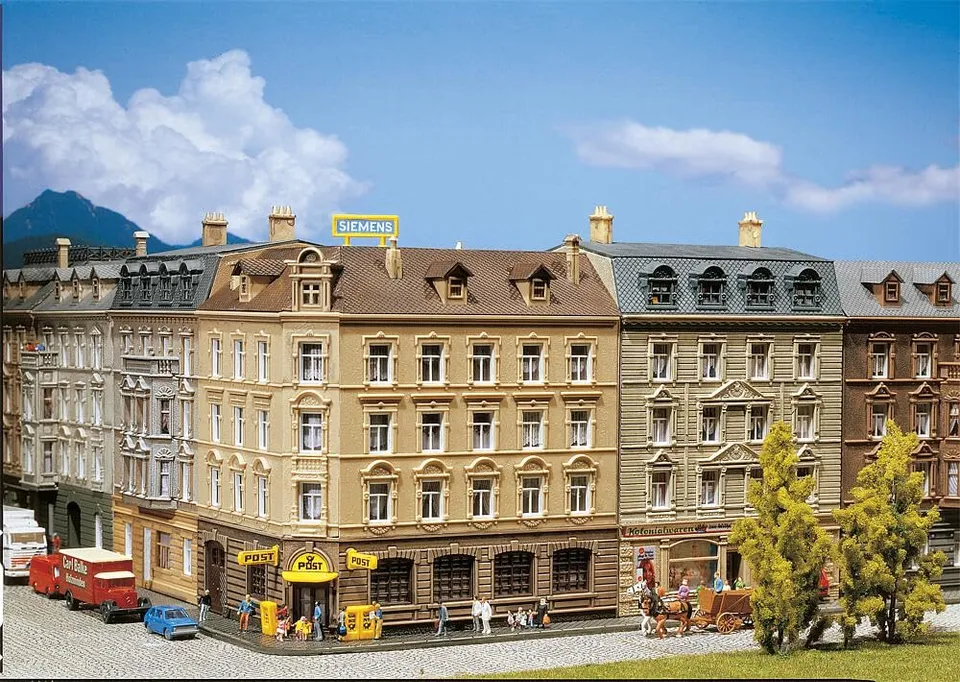 faller-232305-stadt-postamt-bausatz-beige-braun-gelb image 1
